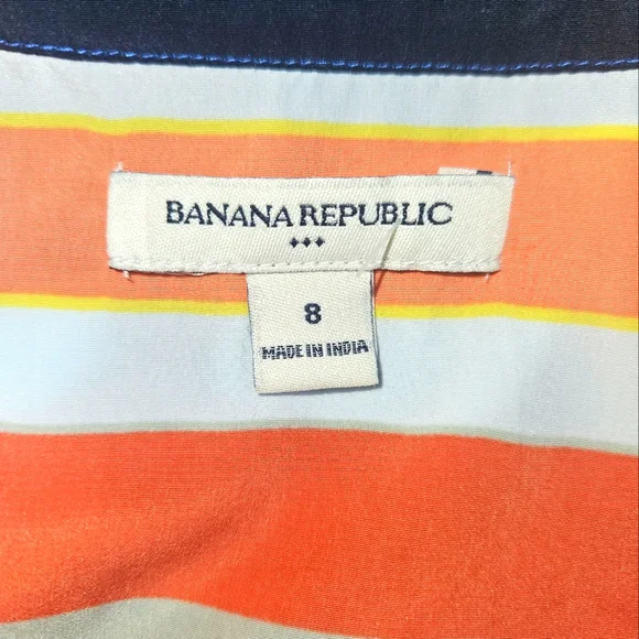 Banana Republic Striped Midi Dress - Size 8 - Picture 4 of 7